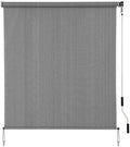 SMONTER Outdoor Sunshade Roller Shade 4'W x 6'H, Exterior Cordless Roll Up by SMONTER