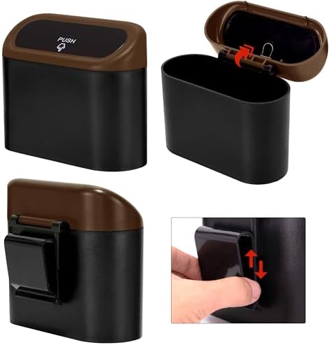 Ginsco 2 Pack Mini Car Trash Can - Image 4