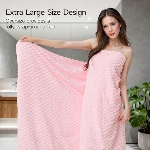 REDKISS Pink Microfiber Bath Towels Set - Image 3