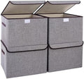 Bagnizer Large 22 Quart Linen Fabric Foldable Storage Bin Cube Organizer Basket by Bagnizer