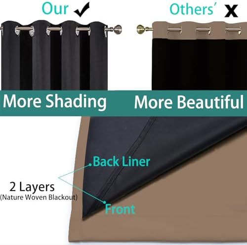 Yakamok Khaki Blackout Curtains 96 Inches Long - Image 6