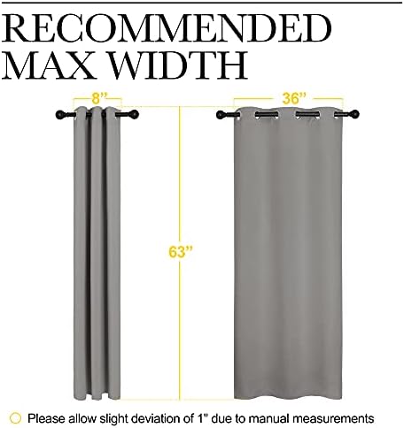 NICETOWN Blackout Curtains 63 inches Long, Thermal Insulated Solid Grommet Top - Image 6