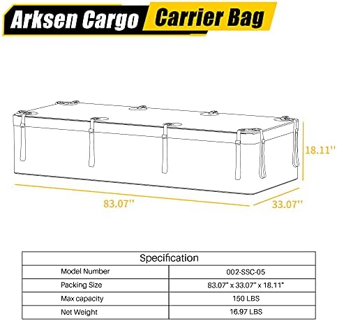 ARKSEN Roof Top Luggage Storage Bag - Image 7