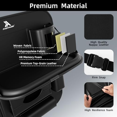Universal Premium Leather Foldable Car Backseat Organizer - Image 4