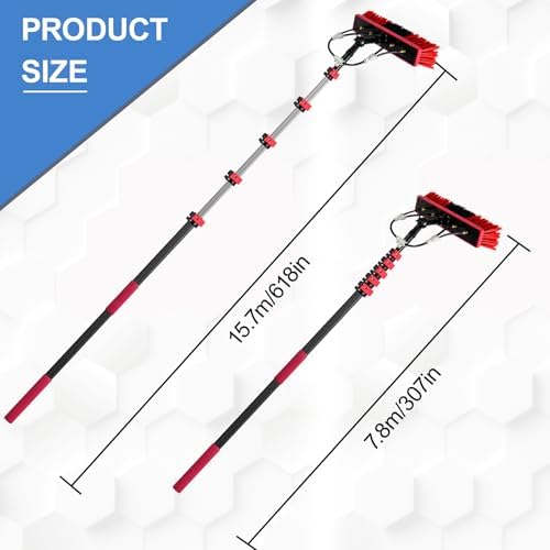 26Ft Reach Solar Panel Cleaning Brush Kit, Window Cleaner Tool - Image 2