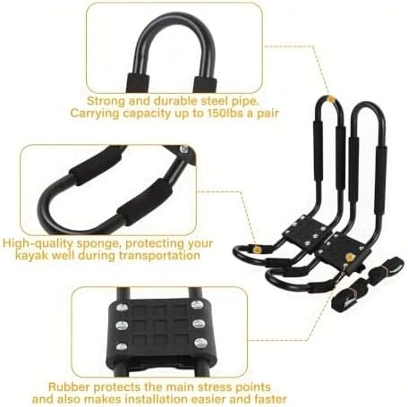 Kayak Roof Rack Carrier J Style - Image 4