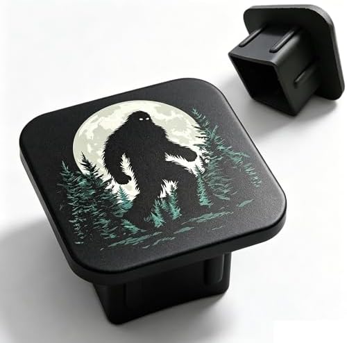 Hitch Cover Fits for 2 Inch Hitch Sasquatch in Moonlit Woods Towing Hitch Plug by Unknown