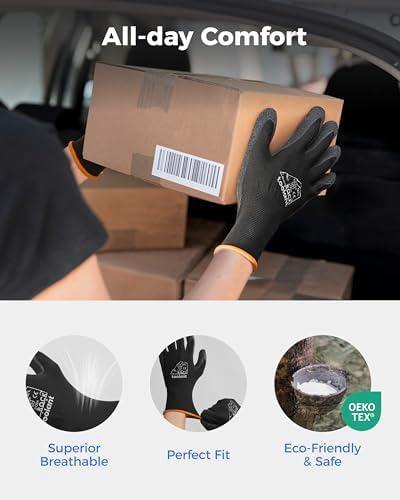 toolant Crinkle Latex Work Gloves, 60 Pairs - Image 6