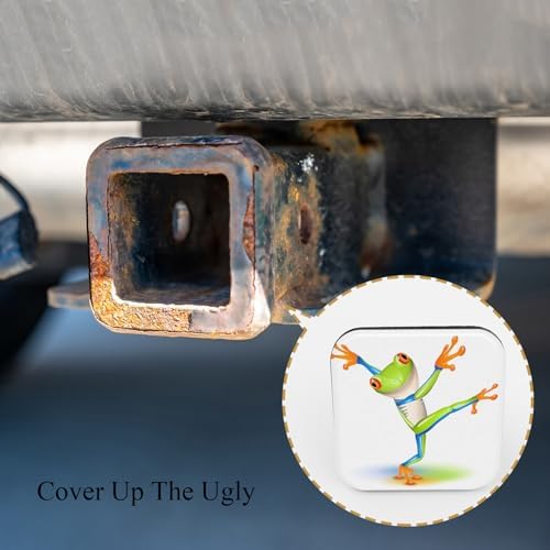 Frog Towing Cover Cute Green Happy Animal Dancing Tree Frog in Equilibrium - Image 4