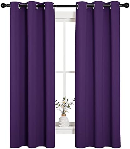 NICETOWN Thermal Insulated Curtains, 34 x 63-inch, Royal Purple by NICETOWN