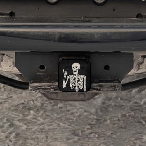 Swono Human Skeleton Receiver Hitch Cover Cute Skeleton Skull Posing Rock Music - Image 5