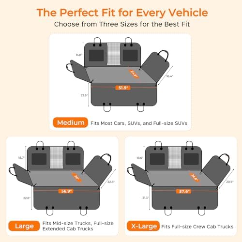 URPOWER Dog Back Seat Extender for Full-Size Crew Cab Trucks, Hard Bottom - Image 6