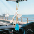 Car Mirror Hanging Accessories – Sea Shells & Sea Glass Pendant by HOHUCRAB