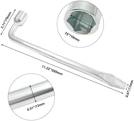 BokWin Hexagon Slotted End Socket Lug Wrench L Type - Image 5