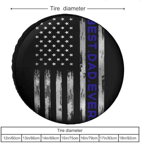 Generic Vintage Best Dad Ever American Flag Tire Covers, Dust-Proof - Image 3