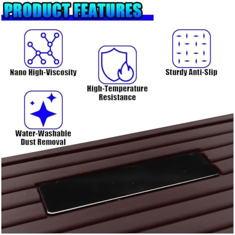 Craedli Car Dashboard Anti-Slip Mat, 11.81"×5.94" Waterproof PVC Phone Gripping - Image 6