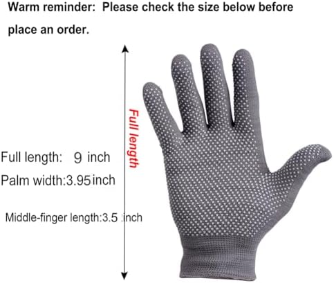 COOHORN 12Pairs Work Gloves Anti-slip Knitted Stretchy Cloth Glove Thin Moist - Image 6