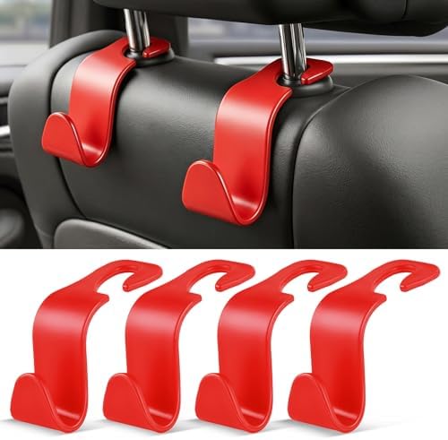 SINGARO 4 Pack Car Seat Headrest Hooks, Vehicle Back Seat Hanger Storage by SINGARO