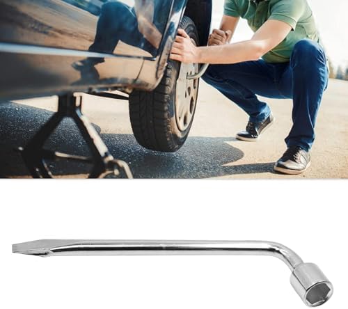 Car Spare Tire Lug Wrench for Jack 21mm/0.83" L Type Hexagon Slotted End Socket - Image 7