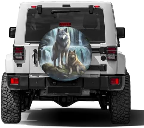 3D Printed Wolf Spare Tire Cover Dust-Proof Wheel Tire Cover Fit Trailer - Image 2
