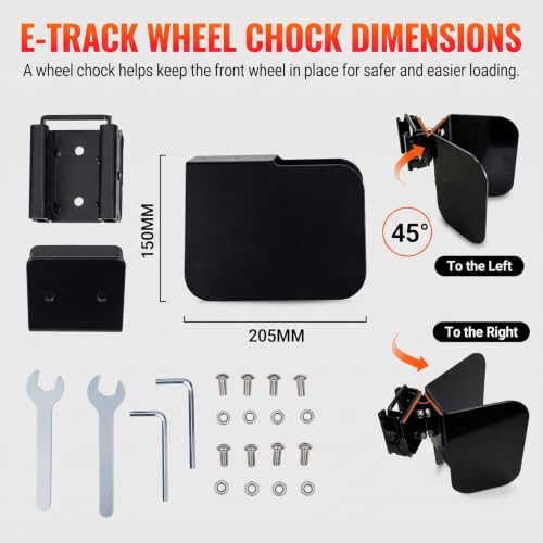 E-Track Wheel Chock Stand 4PCS Etrack Motorcycle Wheel Chocks - Image 5