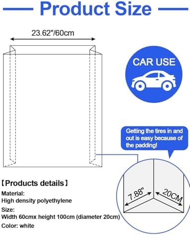 Tire Storage Bags 39.4"x39.4" – White Plastic Tire Bags - Image 2