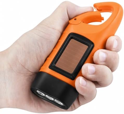 Simpeak 2-Pack Hand Crank Solar Powered Flashlight, Emergency Rechargeable LED - Image 3