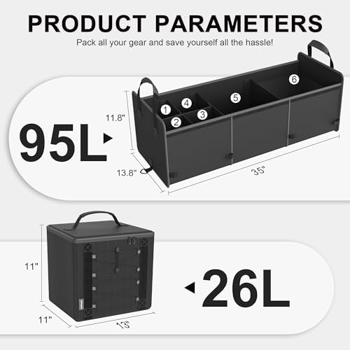 Bold Color Block Trunk Organizer | 95L - Image 6