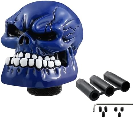Skull Shift Knob Cars Truck Gear Shifter Stick Handle SUV Blue by Bashineng