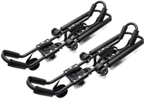 3 in 1 Universal Kayak Carrier Car SUV Roof Rack J-Shape Fodable Racks - Image 3