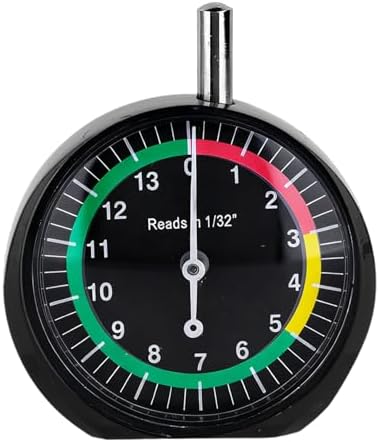 1pcs Tire Tread Depth Gauge, Professional Dial Type Tire Tread Depth Gauge by Unknown