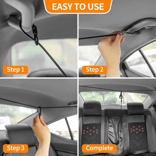 Dog Seat Belt, 5FT Chew-Proof Stainless Steel Wire Tether - Image 5