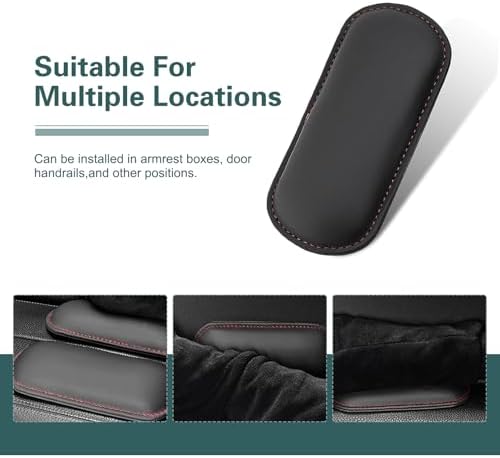 2PCS Car Door Armrest Pads, Soft Leather+Memory Foam Car Knee Pads, Soft - Image 7