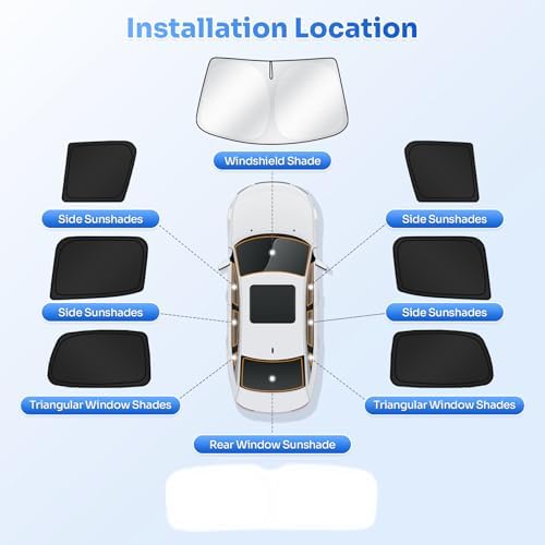 Canvcle Sunshades for 2015-2025 Jeep Renegade Accessories Windshield Sun Shade - Image 5