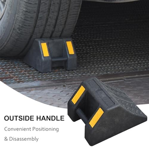 OrangeStar 8-Pack Rubber Wheel Chocks, Tire Chock - Image 5
