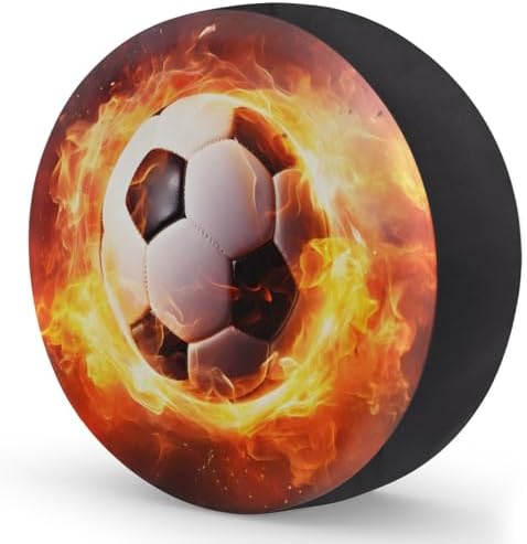 Soccer Spare Tire Cover 16in Spare Wheel Covers Tire Storage Cover - Image 2