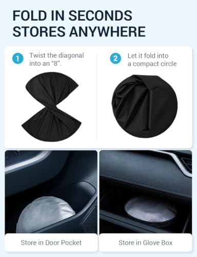 Proadsy Custom Fit 2019-2026 Volvo XC40 Windshield Sun Shade, Blocks Heat - Image 5