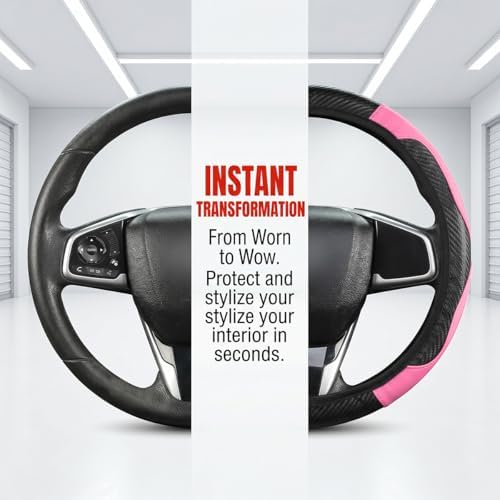 Zpana Car Steering Wheel Cover, Elastic Stretch Carbon Fiber Full Surround - Image 3