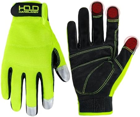 HANDLANDY Work Gloves for Men & Women, Utility Mechanic Working Gloves Touch by HANDLANDY