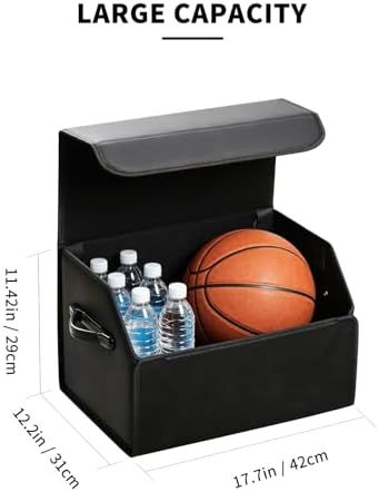 AUTOARK Leather Car Trunk Organizer, Durable Collapsible Adjustable - Image 2