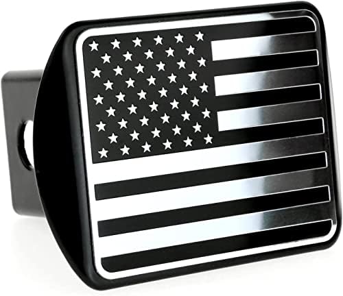 USA 2" American Flag Stainless Steel Trailer Hitch Cover - Image 3