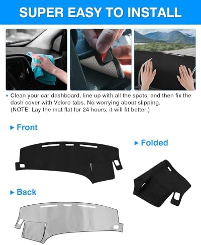 Autorder Dashboard Cover Mat for Ford E150 E250 E350 1997-2008/E450 2003-2008 - Image 5