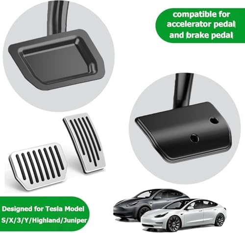Topfit for Tesla Performance Pedal Pads Cover Foot Aluminum Non-Slip Pedals for - Image 2