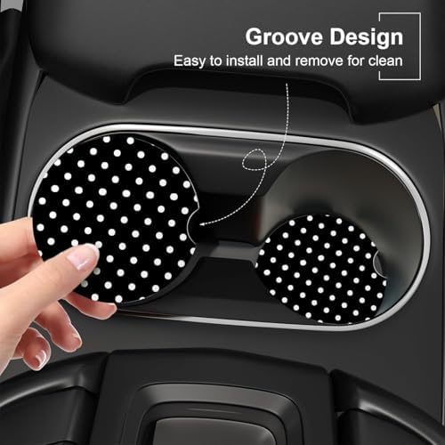 Ceramic Car Coasters – Absorbent Car Cup Holder Coaster Set - Image 2