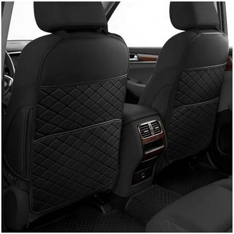 Seat Back Protectors for Kids, Car Kick Mats for Front Seats by SMOQIO