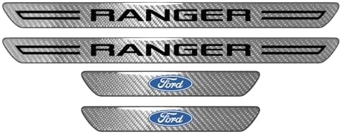 iPick Image for Ford Ranger Silver Real Carbon Fiber 4 Pcs Universal Door Sill - Image 2