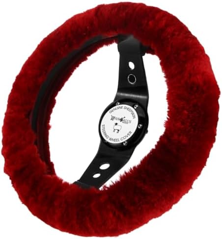 Andalus Brands Luxury Fluffy Car Steering Wheel Covers – Genuine Merino by AndalusBrand
