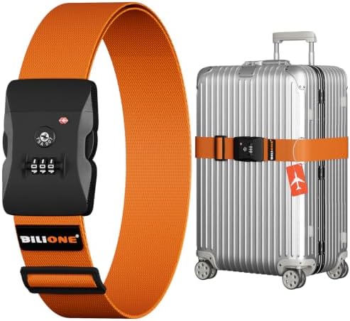 BILIONE Luggage Straps for Suitcases TSA Approved, Travel Belt by BILIONE
