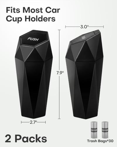 HOTOR Car Trash Can with Lid, 1 Pack - Image 4