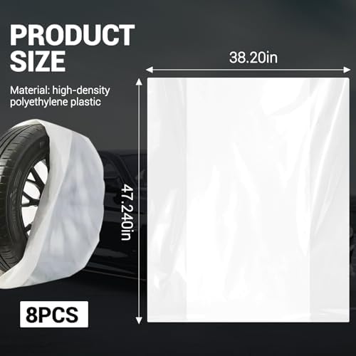Wuyaoyao 4PCS Tire Covers, HDPE Plastic Tire Bags - Image 2